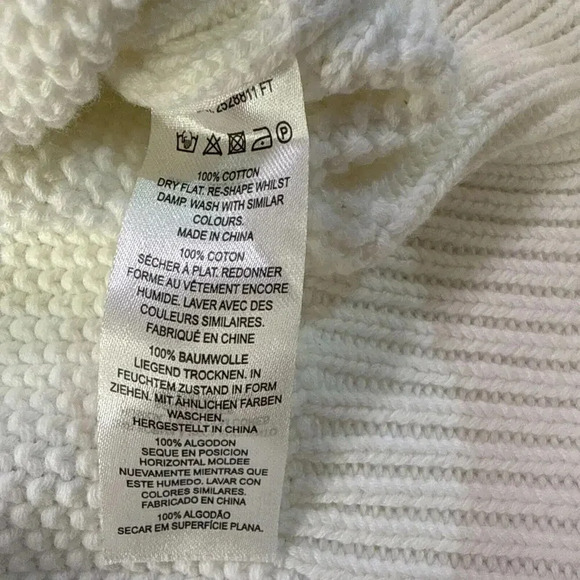 French Connection Cropped Sweater Women's Size M White Babysoft Crewneck Blouse - Picture 8 of 11